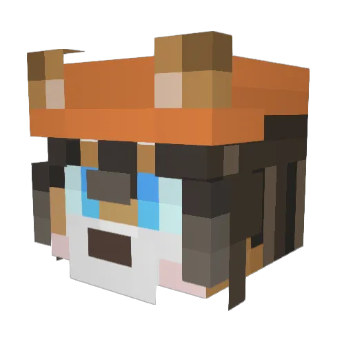 HagurumaRapt Minecraft avatar head, 3D render