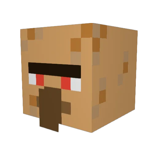 Hagwide Minecraft avatar head, 3D render