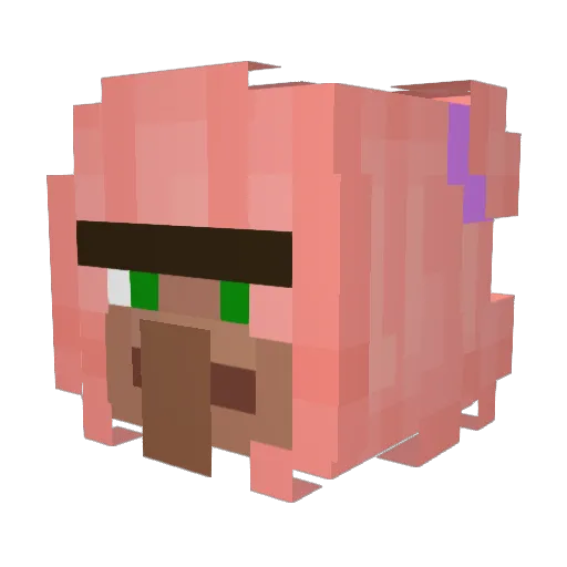 HahaDuKek Minecraft avatar head, 3D render