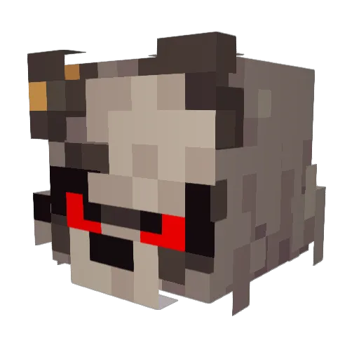 Hahchek Minecraft avatar head, 3D render