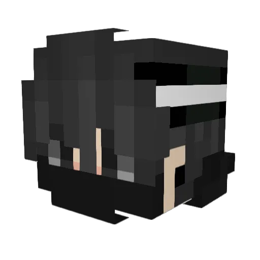 Hahkxe Minecraft avatar head, 3D render