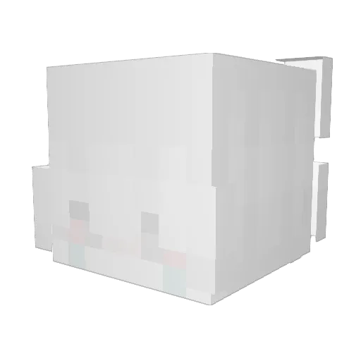Hahwx_ Minecraft avatar head, 3D render