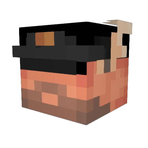 HaiTherMate Minecraft avatar head, 3D render