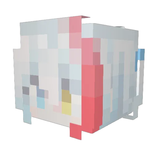 HaiYvhi Minecraft avatar head, 3D render
