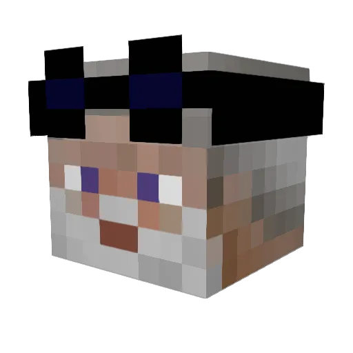 Haiaa2000 Minecraft avatar head, 3D render