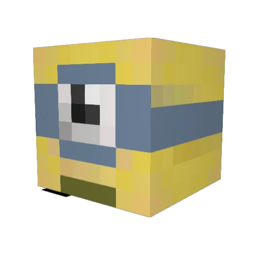 Haichero Minecraft avatar head, 3D render