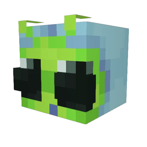 Haichi Minecraft avatar head, 3D render