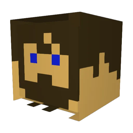 HaidenPlays03 Minecraft avatar head, 3D render