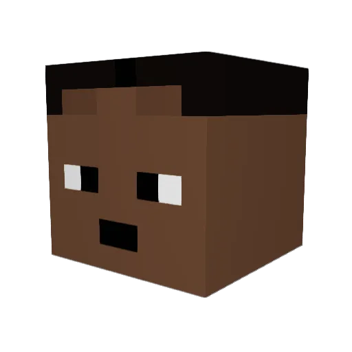 Haidezz Minecraft avatar head, 3D render