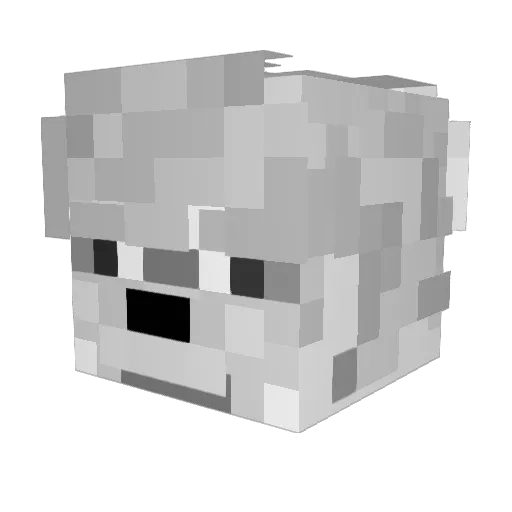 Haidoro Minecraft avatar head, 3D render