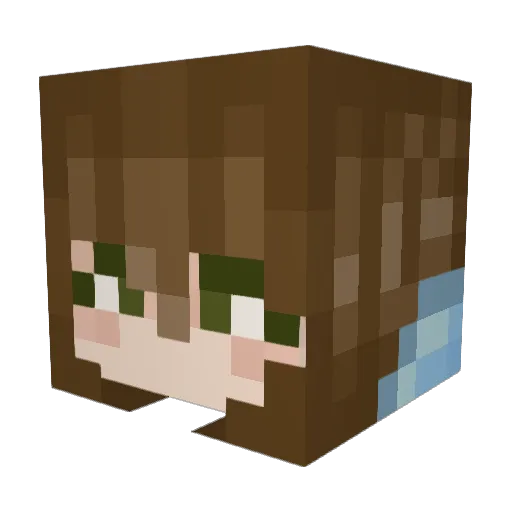 Haifaisms Minecraft avatar head, 3D render