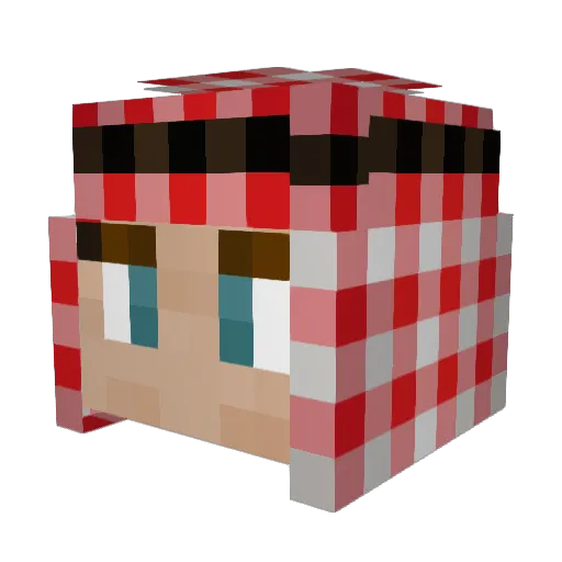Haijeger Minecraft avatar head, 3D render