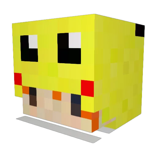 Haiji_ Minecraft avatar head, 3D render