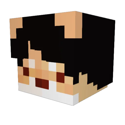 Haikanz Minecraft avatar head, 3D render