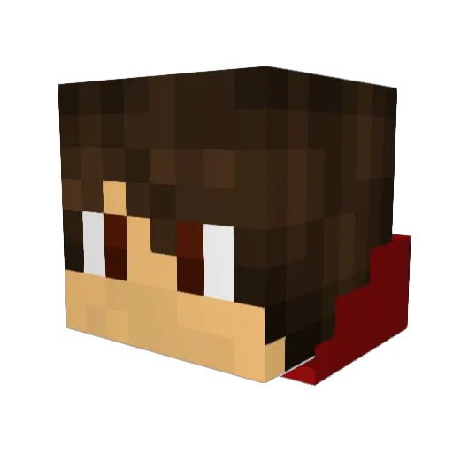 Haikendo Minecraft avatar head, 3D render