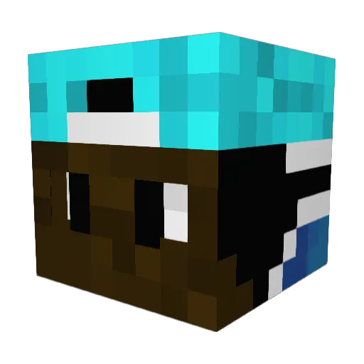 Haiki_ Minecraft avatar head, 3D render