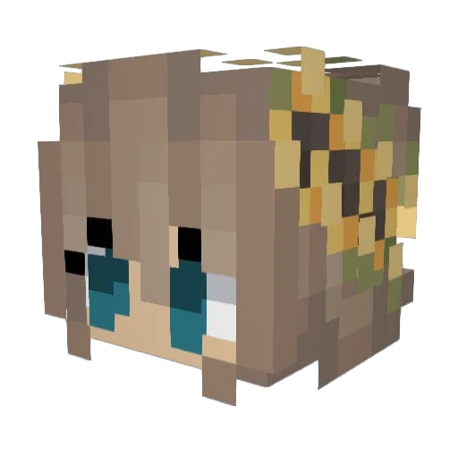Hailey1292 Minecraft avatar head, 3D render