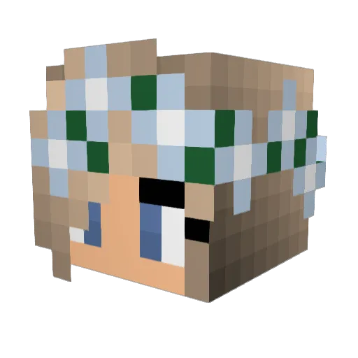 Hailey13000 Minecraft avatar head, 3D render