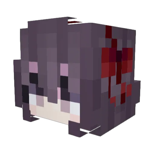 Hailey Minecraft avatar head, 3D render