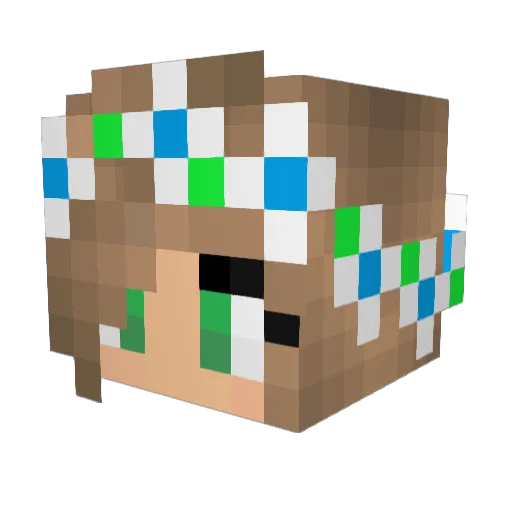 HaileyBop97 Minecraft avatar head, 3D render