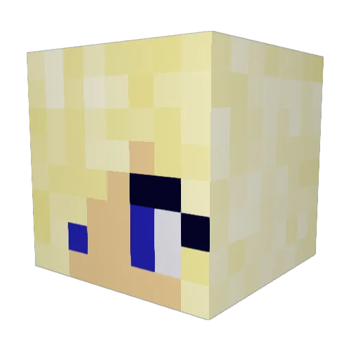 HaileyC4 Minecraft avatar head, 3D render