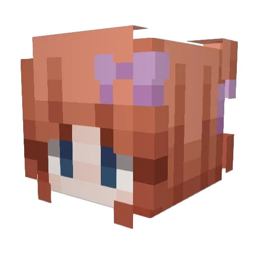 HaileyCats Minecraft avatar head, 3D render