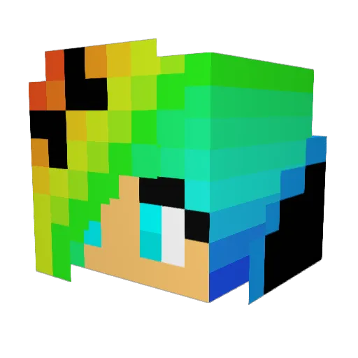 HaileyJD Minecraft avatar head, 3D render