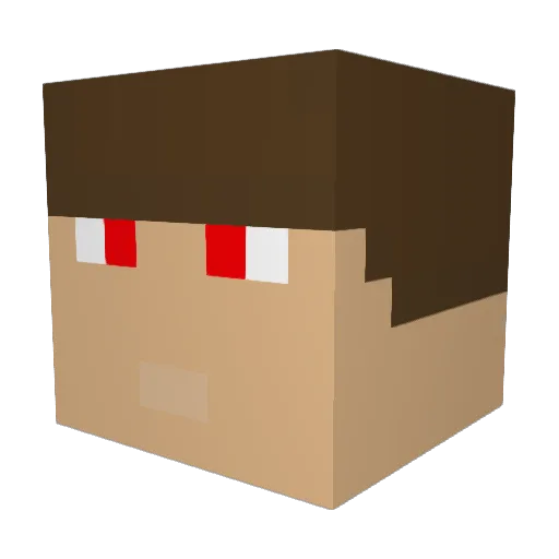 HaileyJW Minecraft avatar head, 3D render