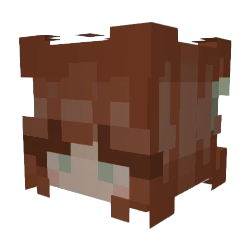 HaileyKanowlton Minecraft avatar head, 3D render