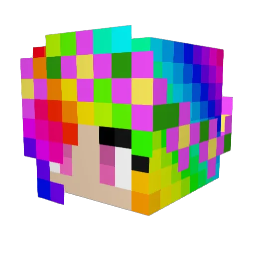 HaileyKmscm Minecraft avatar head, 3D render