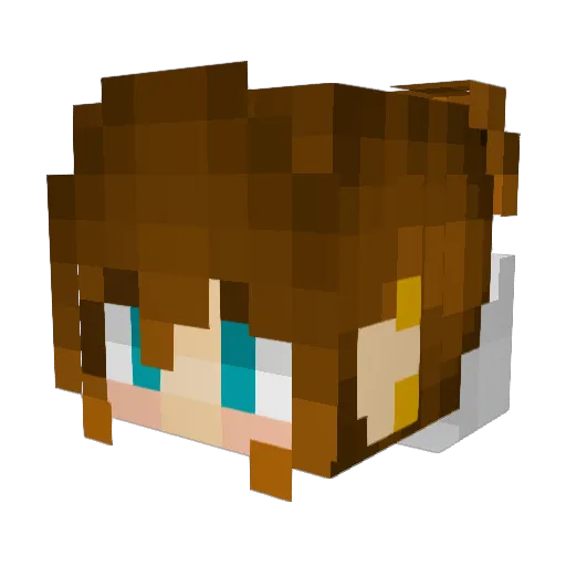 HaileyMA Minecraft avatar head, 3D render