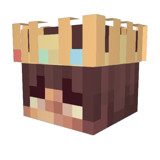 HaileyMcDih Minecraft avatar head, 3D render