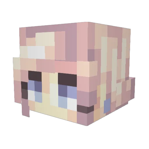 Hailey_Lavender Minecraft avatar head, 3D render