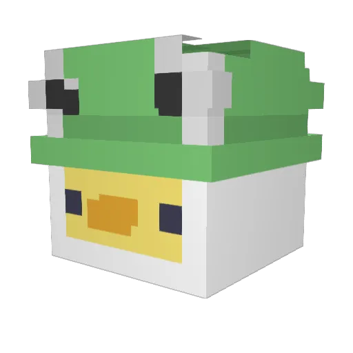 Haimairrito Minecraft avatar head, 3D render