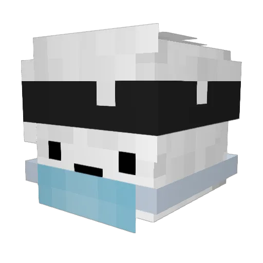 Haimex Minecraft avatar head, 3D render