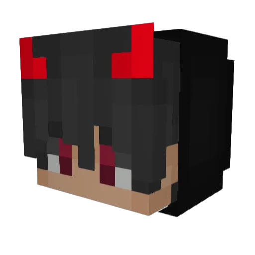 HaineDeK Minecraft avatar head, 3D render