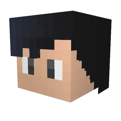 HaineK Minecraft avatar head, 3D render