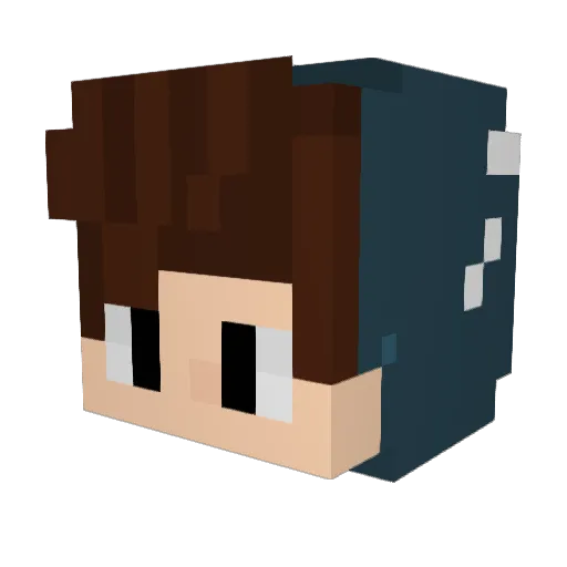 Hainholzer Minecraft avatar head, 3D render