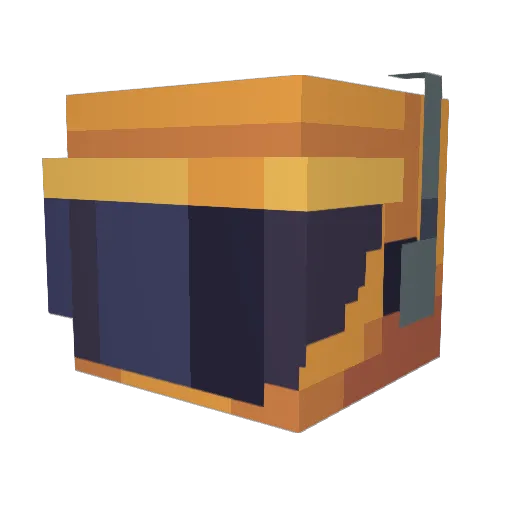 Hainnen Minecraft avatar head, 3D render