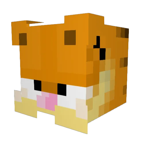 HairBarf Minecraft avatar head, 3D render