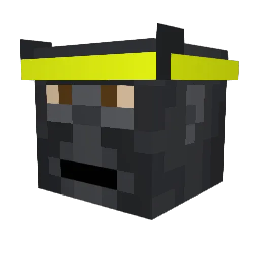 Hair_ Minecraft avatar head, 3D render
