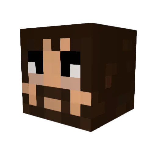 Hairamir Minecraft avatar head, 3D render