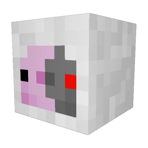 Haireiter Minecraft avatar head, 3D render