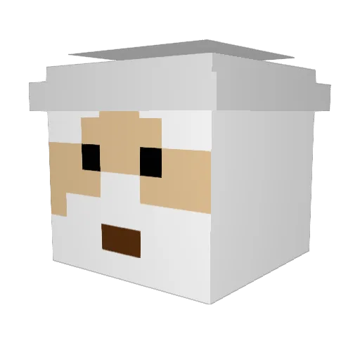 Hairisown Minecraft avatar head, 3D render