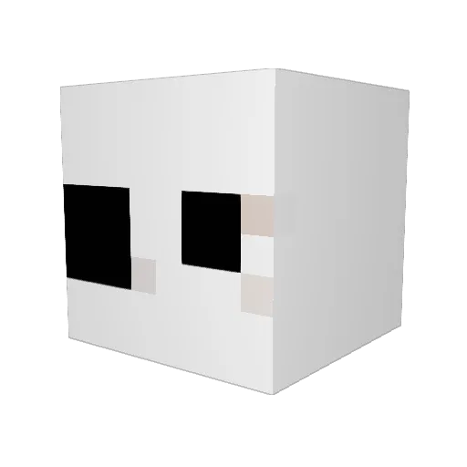 Hairknot Minecraft avatar head, 3D render