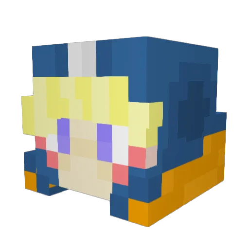 HairyNScary_ Minecraft avatar head, 3D render