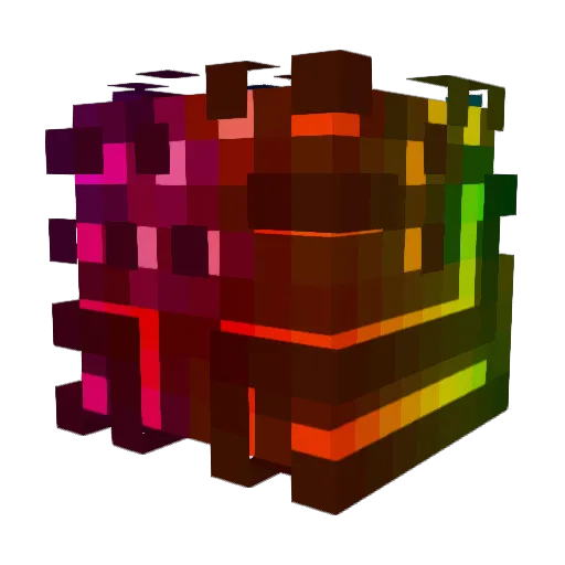 HairySa Minecraft avatar head, 3D render