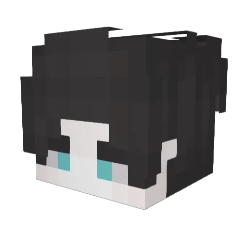 Haisei Minecraft avatar head, 3D render