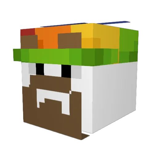 Haisenberga Minecraft avatar head, 3D render