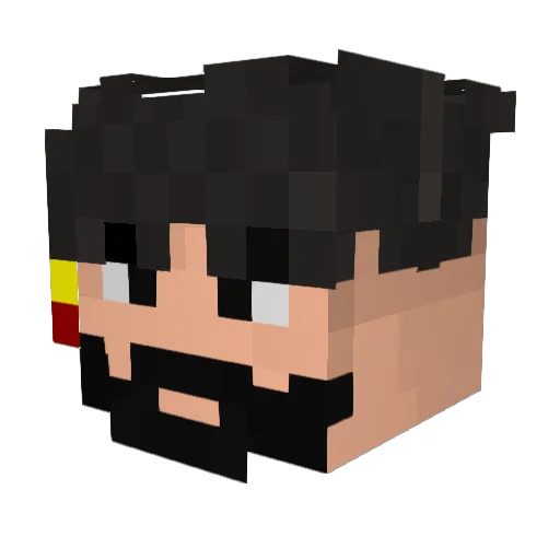 Haisoto Minecraft avatar head, 3D render